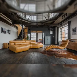 KAWOLA Big Sofa TARA Wohnlandschaft Leder cognac 286x75x148cm (B/H/T)