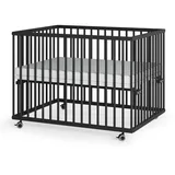 Sämann Laufgitter, Matratze SleepPlus, Lattenrost Sprossen Black Edition Premium – Gr.: 75x100 cm,