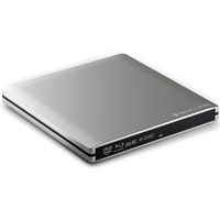 techPulse120 USB 3.0 3D Externer Blu-Ray Brenner Burner M-Disc BDXL Superdrive Blueray Rom Laufwerk BD DVD CD Slim für Computer Notebook Ultrabook Windows MacOS Apple iMac MacBook Pro Air Alu Silber