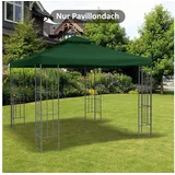 furnicato Pavillon-Ersatzdach Ersatzdach für Pavillon 3x3m wasserabweisend Pavillondach f, Witterungsbeständige Baldachin-Plane mit Gurten und Klettverschluss grün