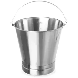 HENDI Eimer, mit verstärktem Boden, 12L, ø300x(H)310mm, Edelstahl