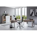 BMG Möbel Büromöbel-set, Office Edition Set 2, eiche/ weiß matt