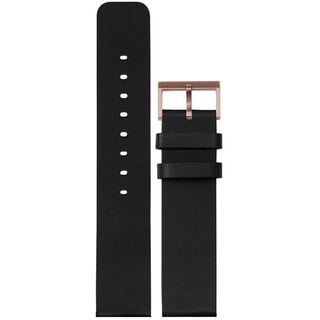 LEFF AMSTERDAM - T40 - black leather strap with roségold buckle