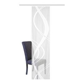 HOME WOHNIDEEN Schiebegardine TIBASO, transparent, Jacquard-Stoff, Farbe: Weiß, Maße:, Größe:245x57 cm