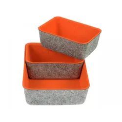 Spielheld Filz-Sortiment-Behälter, orange, 3er-Set