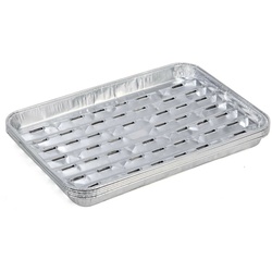 Tepro Aluminium Grillschalen BBQ Grillschale 34x23 cm eckig 5er-Set Fettschal...