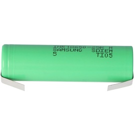 Samsung INR18650-25R 2500mAh 3,6V - 3,7V ungeschützt mit Lötfahne U