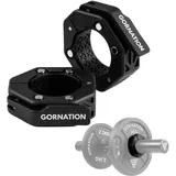 GORNATION Hantelverschluss 50mm, Langhantel Clips Schnellverschluss, Olympische Hantelverschluss, Hantelklemmen, 2 Stück Olympic Barbell Collars für Krafttraining, Gewichtheben & Fitness