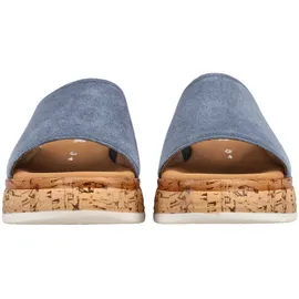 Gabor Pantolette GABOR COMFORT "Gabor Comfort Pantoletten Veloursleder", Damen, Gr. 38, jeans, Veloursleder, Schuhe Pantolette