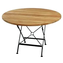 Zebra Technologies Florence Klapptisch Ø 115 x 72 cm natur/schwarz