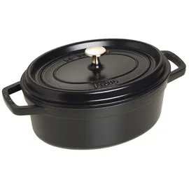 Staub Cocotte 27 cm oval schwarz