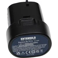 EXTENSILO 2x Akku kompatibel mit Makita CL070, CL070D, CL070DS,