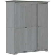 vidaXL Kleiderschrank BODO Grau 146x53,5x173 cm Massivholz Kiefer