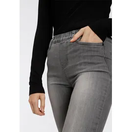 FLASHLIGHTS Jeansjeggings FLASHLIGHTS, Damen, Gr. 52, N-Gr, schwarz (schwarz, grau), Jeans, Obermaterial: 80% Baumwolle, 19% Polyester, 1% Elasthan, Basic, eng lang, Jeans, enge Passform, Röhrenjeans, Used-Look-Waschung, hohe Leibhöhe