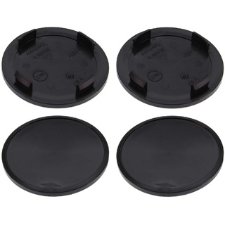 4 Nabenkappen Ø 66,0 mm - 56,0 mm / flach umrandet schwarz / Klebefläche
