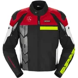 Spidi Progressive Tex Textiljacke - Schwarz/Rot/Weiß/Neon-Gelb / L