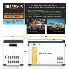 Brandson Outdoor Kühlbox weiß