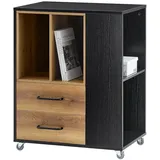 SoBuy Aktenschrank Aktenschrankwagen Druckertisch Druckerständer Rollcontainer Lagerschrank Schrank für Büro Weiß BHT ca. 72x40x54cm ASK02-W