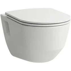 Laufen Pro Tiefspül-WC wandhängend spülrandlos 530x360mm, für offene Befestigung in Nischen, Weiß H8209640000001