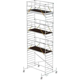 Günzburger Munk Rollgerüst SG 1,35 x 3,0 m mit Fahrbalken und Doppel-Plattform Plattformhöhe 7,74 m