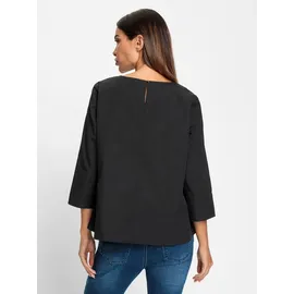 Heine Baumwollbluse in schwarz | Gr.: 40