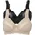bonprix Minimizer-BH BONPRIX "Minimizer-BH mit gepolsterten Trägern (2er Pack)", Damen, Gr. 95, Cup C, beige (kreidebeige, schwarz), Obermaterial: 80% Polyamid, 20% Elasthan. Futter: 100% Baumwolle.