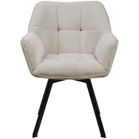 CLP Esszimmerstuhl Jordi Cord creme