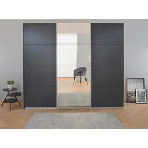 Rauch Schwebetürenschrank RAUCH "Kleiderschrank Schrank Garderobe BESTSELLER KOLUNA mit Spiegel", grau (graumetallic), B:271cm H:210cm T:62cm, Holzwerkstoff, Schränke, Schwebetürenschrank, inkl.