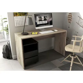 Home Affaire Schreibtisch HOME AFFAIRE "AGAPI", braun (eiche grand natural, eiche grand natural, eiche grand natural), B:130cm H:75cm T:50cm, Tische, Schreibtisch, Breite 130, Computertisch im modernen Design & viel Arbeitsfläche