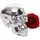 MCW Deko Totenkopf T921 18cm Silber