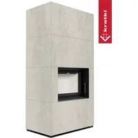 Kratki Floki Box 8 kW Stahl/Naturali Pietra Di Savoia Perla