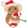 Teddy-Hermann - Weihnachtsmaus mit Zuckerstange 11 cm