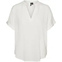 Vero Moda White-XS Top (Kleidung) V-Ausschnitt Polyester,
