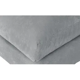 Smart Eckcouch Stoff 2-Sitzer Grau