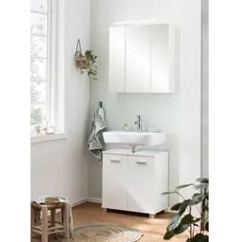 Schildmeyer Waschbeckenunterschrank Dorina 156250 , 59,8 x 32,6 x 62,4 cm, weiß glanz