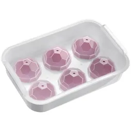 Westmark Eiswürfelbereiter mit Deckel »Crystal«, – Violett/Weiß