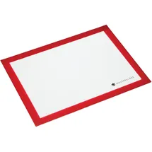 Master Class MasterClass Antihaft-Silikon-Backmatte, Backblech, Backblecheinlage, 40 x 30 cm, Rot/Weiss