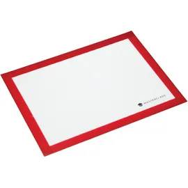 Master Class MasterClass Antihaft-Silikon-Backmatte, Backblech, Backblecheinlage, 40 x 30 cm, Rot/Weiss