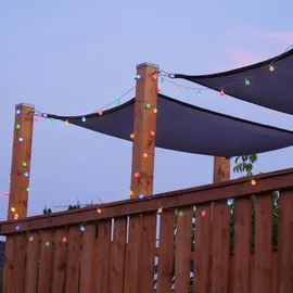 Spetebo Party Lichterkette 80 LED - bunt - Pavillon Beleuchtung - Modell: Netzteil