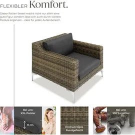 Tectake tectake® Modulares Rattanset Villanova 85 x 89 x 72 cm