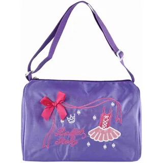 RiToEasysports Tanz Rucksack, Mädchen Kindertanz Ballett Schwimmtasche, Bestickte Tasche (Lila)