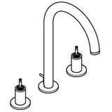 Grohe Atrio Private Collection Waschtisch-3-Loch-batterie hard graphite gebürstet