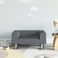 Kindersofa Dunkelgrau 50x40x26,5 Cm Samt