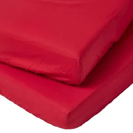 Homescapes Kinder-Spannbettlaken, 2er-Set, Ägyptische Baumwolle, 70/140 cm,
