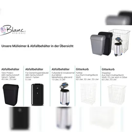 Blanc HYGIENIC Badezimmer Abfallbehälter 12 l Weiß