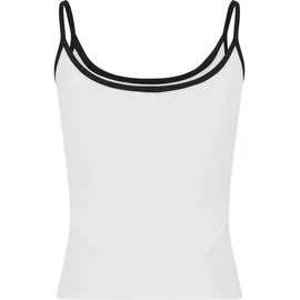 URBAN CLASSICS Ladies Contrast Basic Top 2-Pack - weiß,