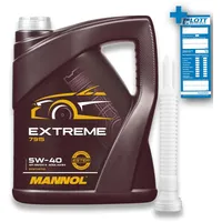 MANNOL 5L Extreme Motoröl 5W-40 Motorenöl + Auslaufschlauch