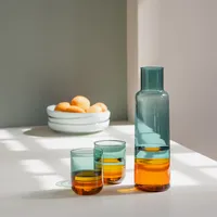 REMEMBER Glaskaraffe blau Ø orange