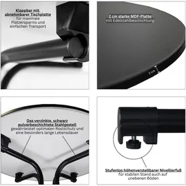 chefgastro Stehtisch Ø 110 x 70 cm Schwarz