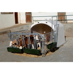 KERBL CalfHouse Premium XL, Großraumhütte für Kälber mit Umzäunung